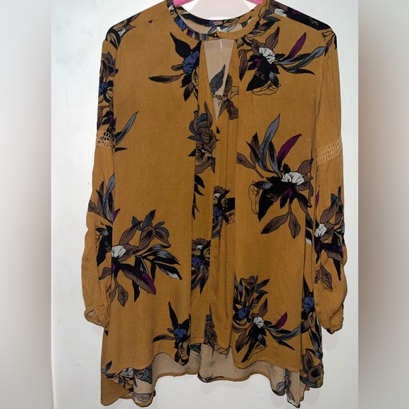 Free People Boho Floral Oversize  Pullover Tunic Dress/ Blouse - Picture 6 of 14